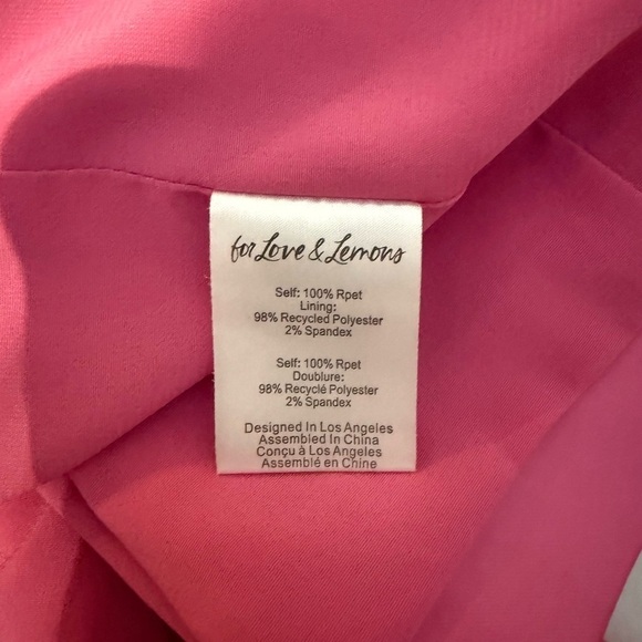 For Love And Lemons Fuchsia Satin Blazer Dress- XS- worn once! - Picture 12 of 16